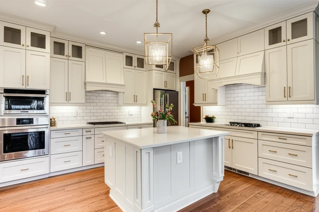 Mid-range whole home remodel with gut-renovated kitchen and new hardwood floors