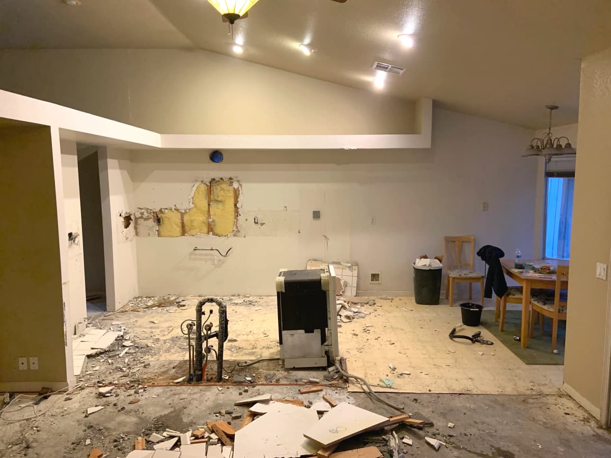 Before: original condition before kitchen remodeling in Boise