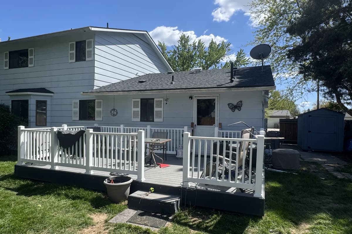Before: original condition before siding installation in Boise