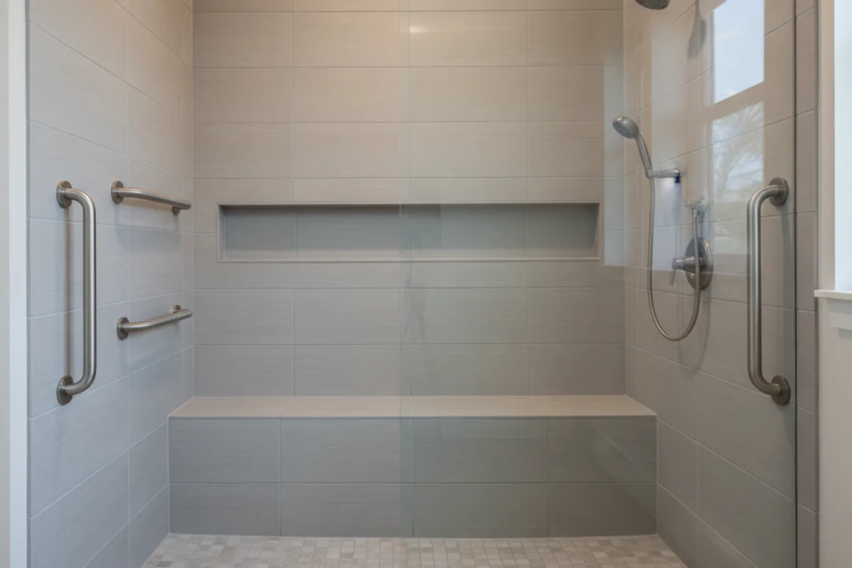 After: completed shower remodeling in Ustick Road area, Caldwell