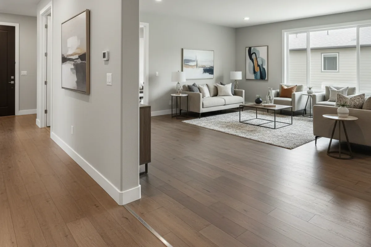 After: completed flooring installation in Deer Flat area, Nampa