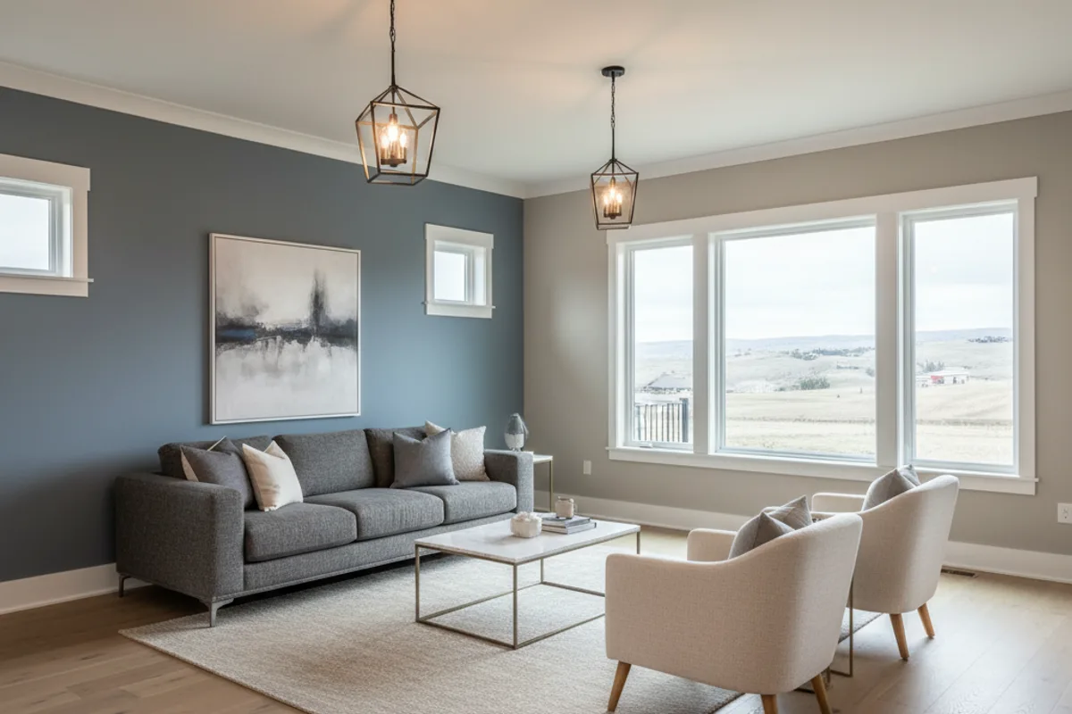 After: completed interior painting in Eagle Hills, Eagle