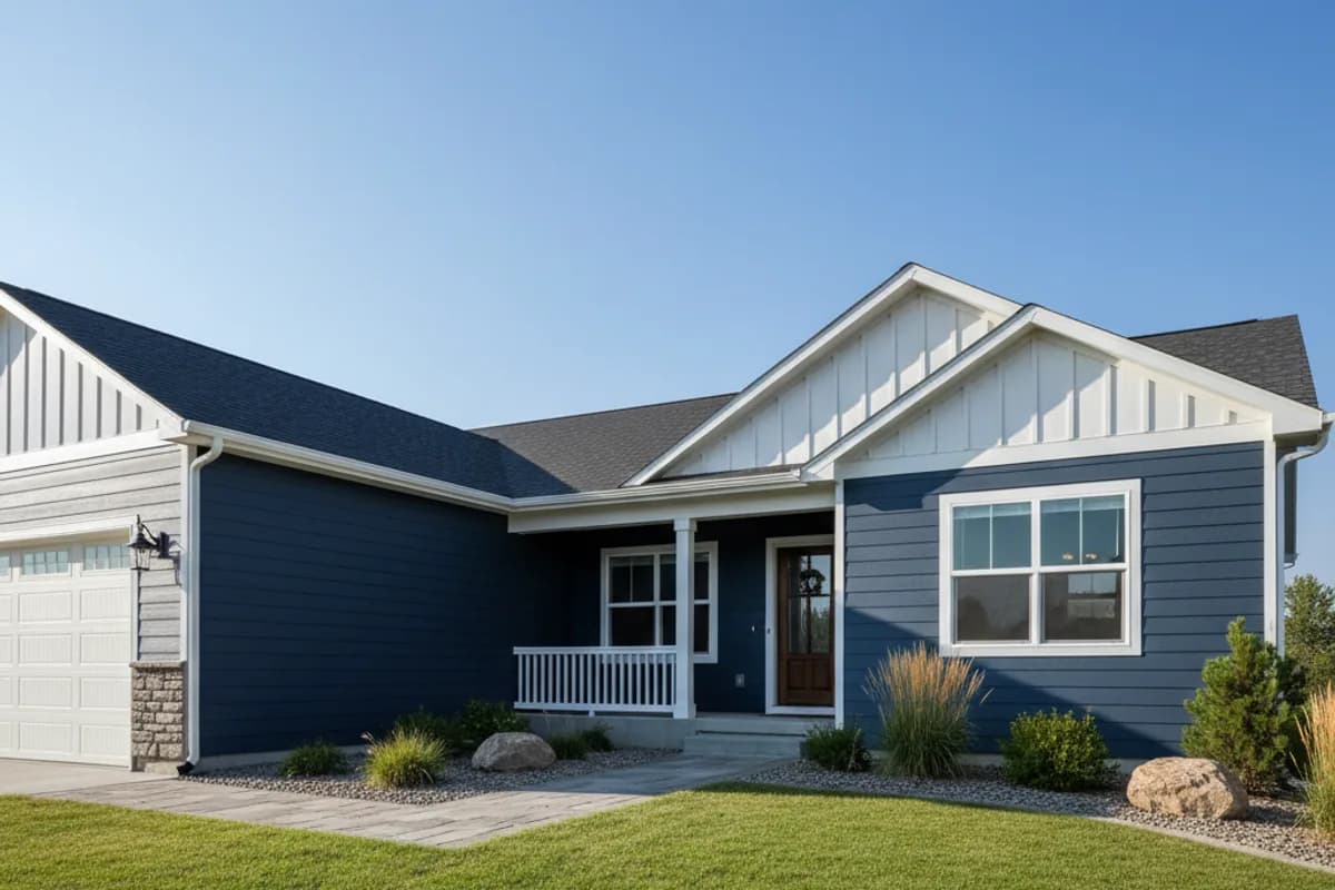 After: completed siding installation in Falcon Crest, Kuna