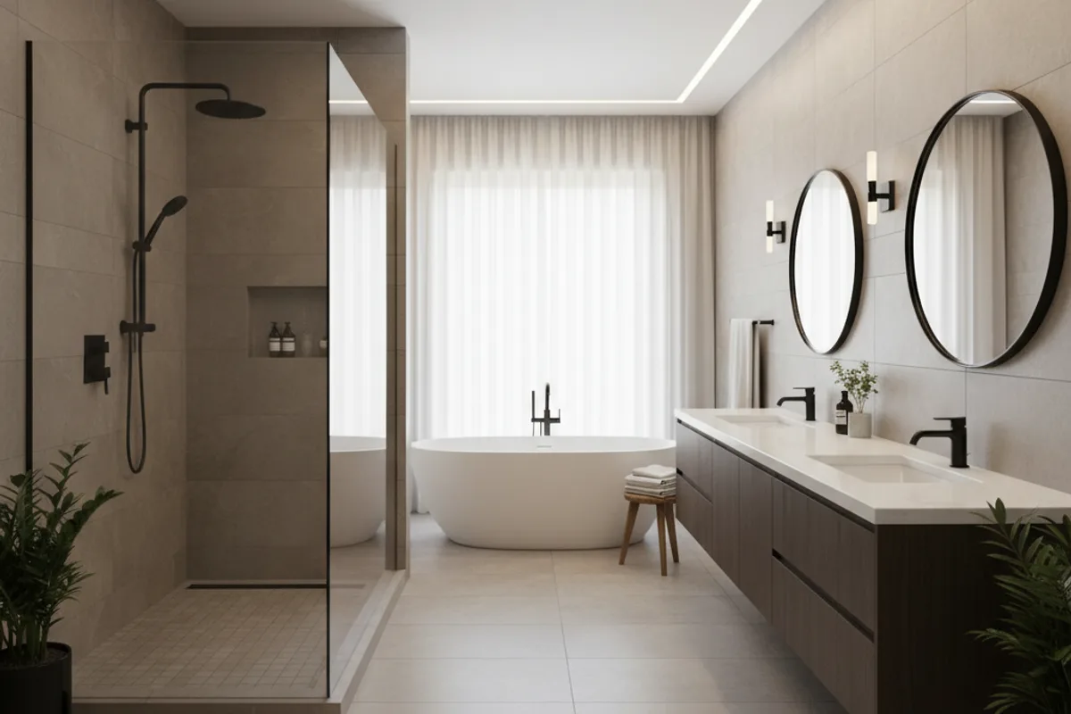 After: completed bathroom remodeling in Paramount Subdivision, Meridian