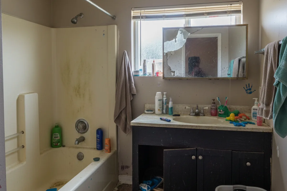 Before: original condition before bathroom remodeling in Star River Ranch, Star