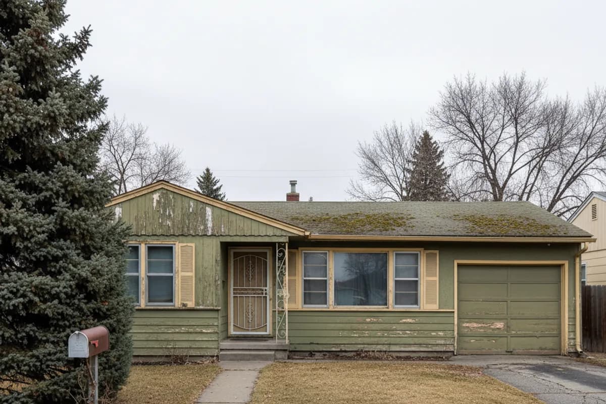 Before: original condition before window replacement in West Boise, Boise