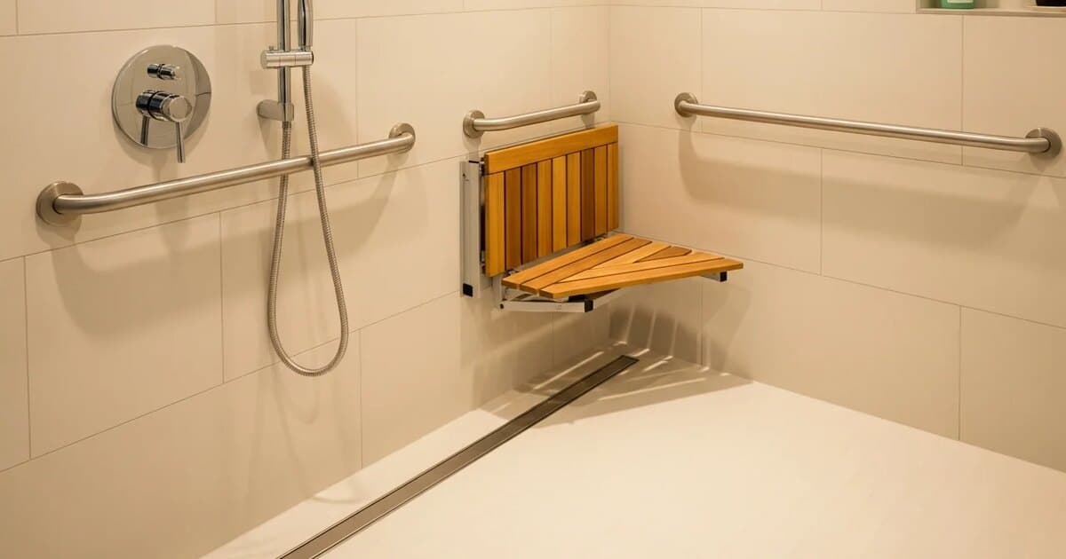 Low-Threshold Shower (1-2 Inch Curb)
