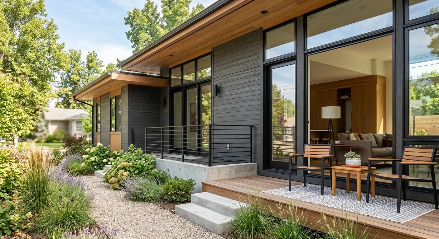 LP SmartSide engineered wood siding with cedar grain texture on a Boise home