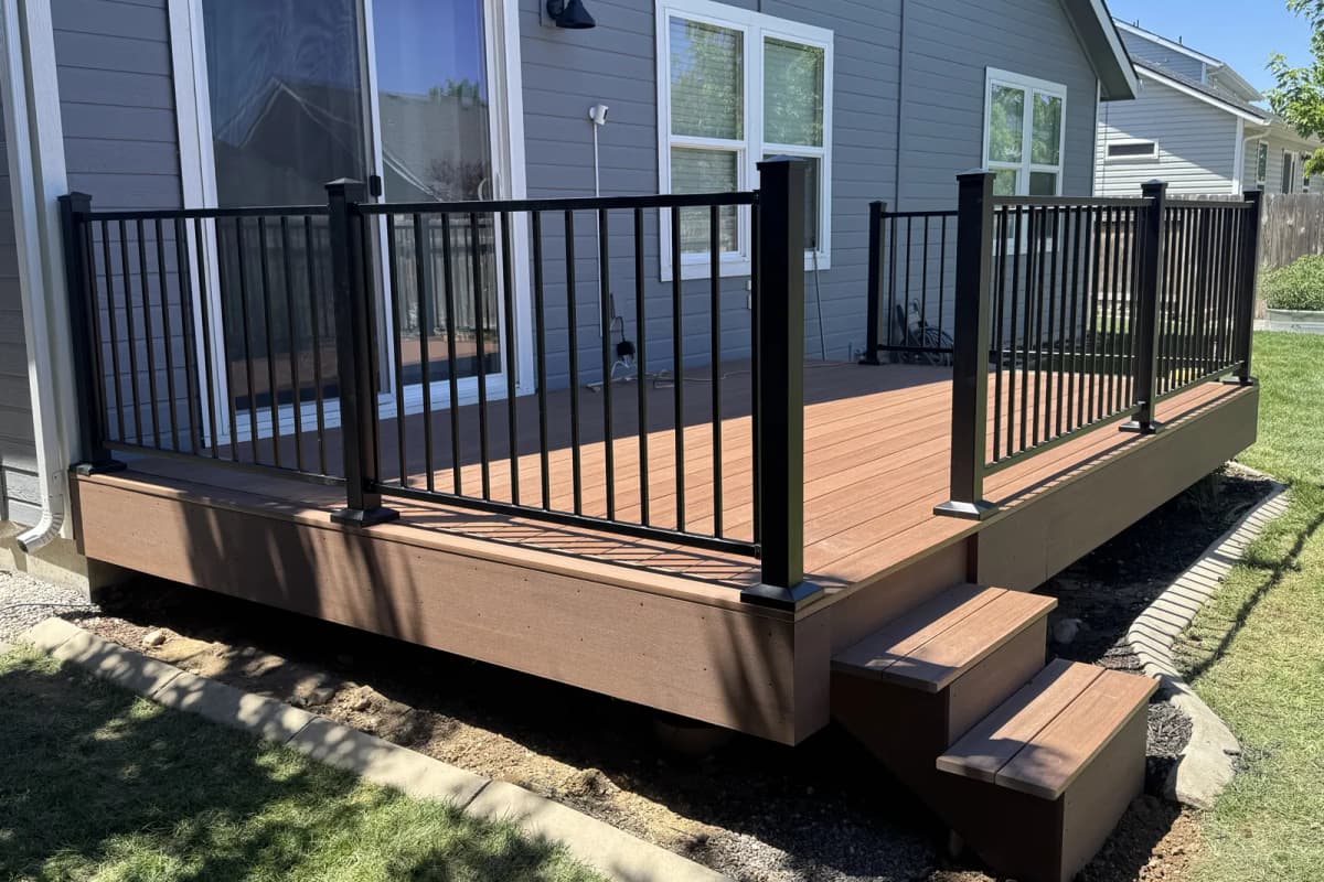 TimberTech AZEK Deck Replacement with Metal Railing in Boise